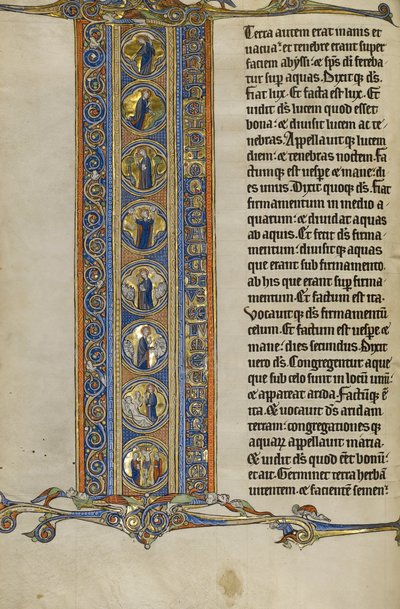 Initial I - Scenes of the Creation of the World and the Crucifixion by Unbekannt Unbekannt
